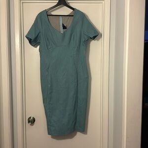 Pin up girl Priscilla wiggle dress.  Light blue.  Size 3x